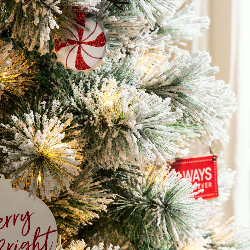 [OFFICIAL] Glitzhome 9ft PreLit Flocked Pencil Pine Artificial