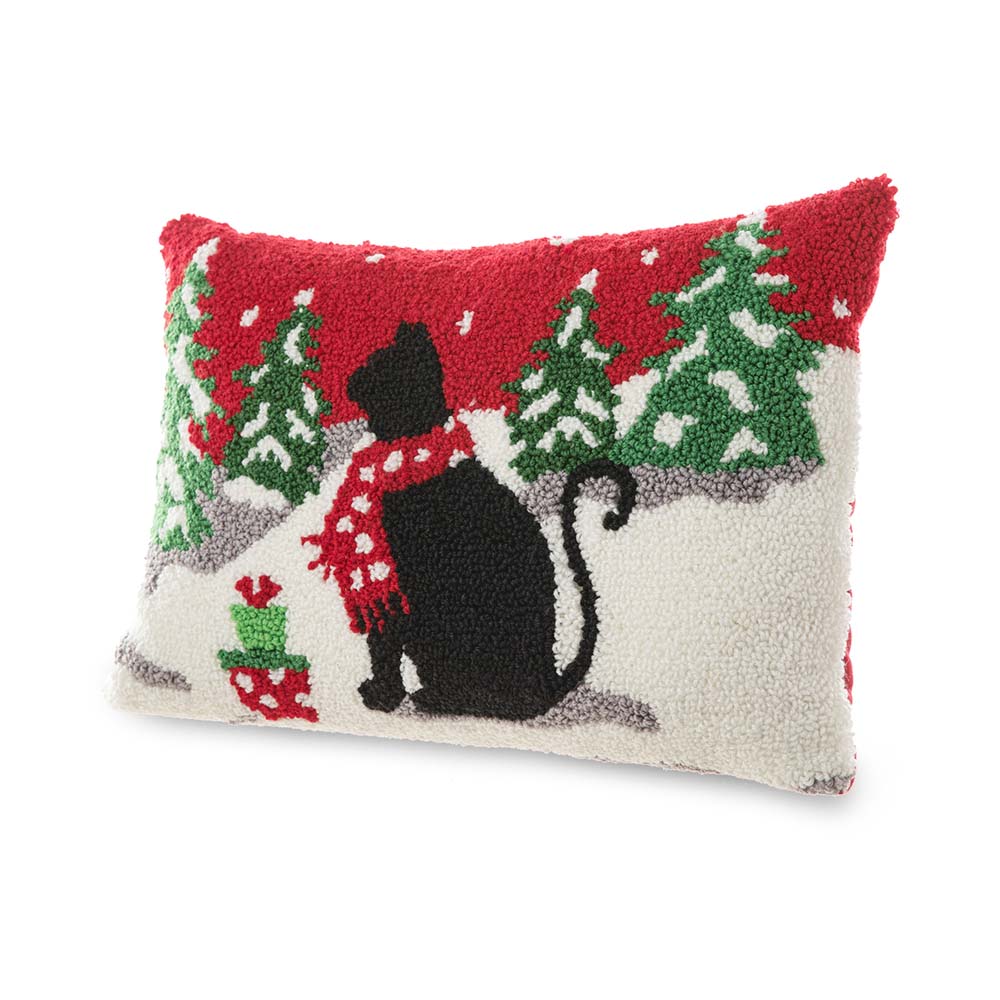 Glitzhome Hooked Cat Pillow - Thumbnail 3