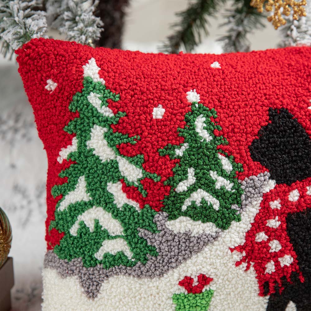 Glitzhome Hooked Cat Pillow - Thumbnail 5