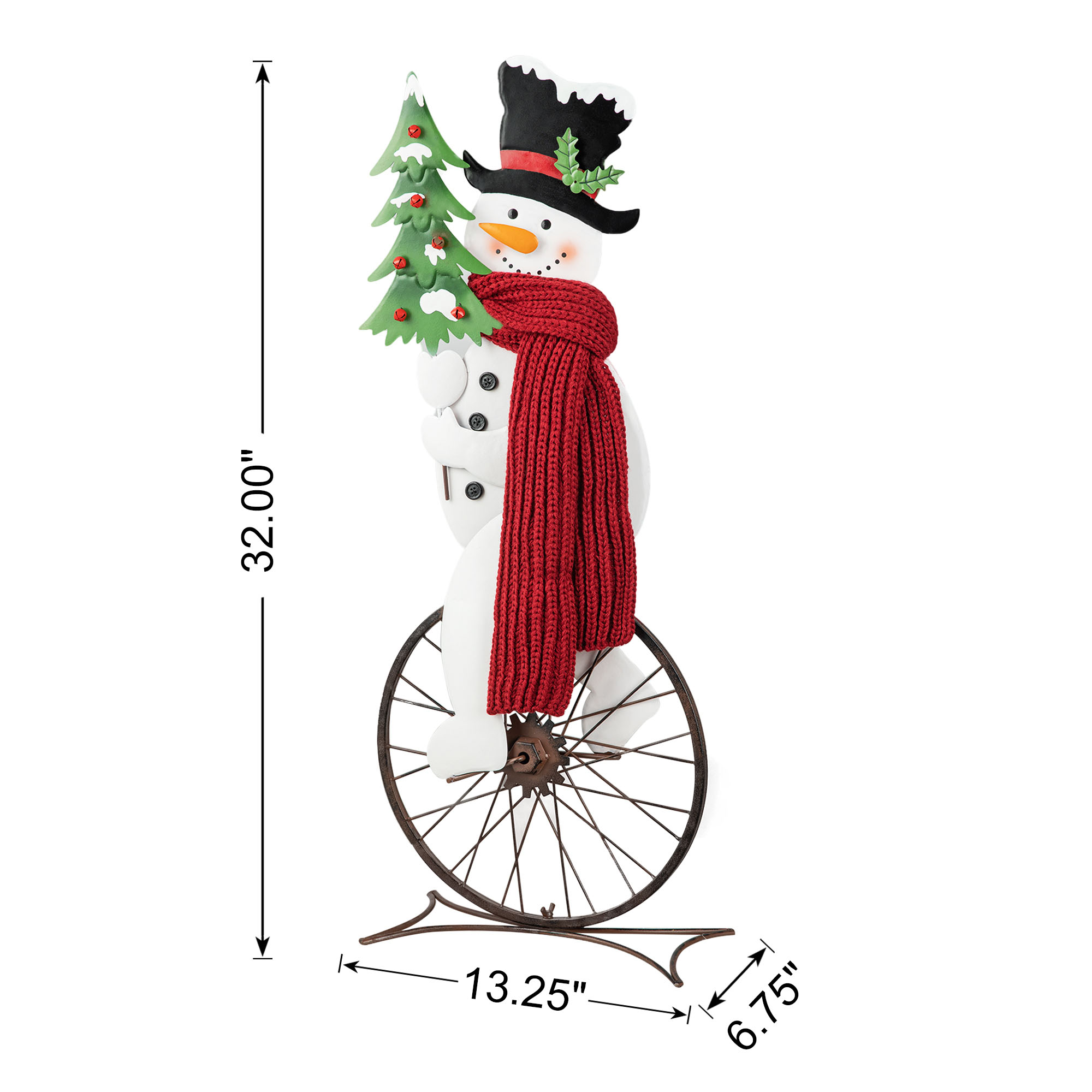 [OFFICIAL] Glitzhome 32"H Metal Snowman Riding Bike Porch Decor