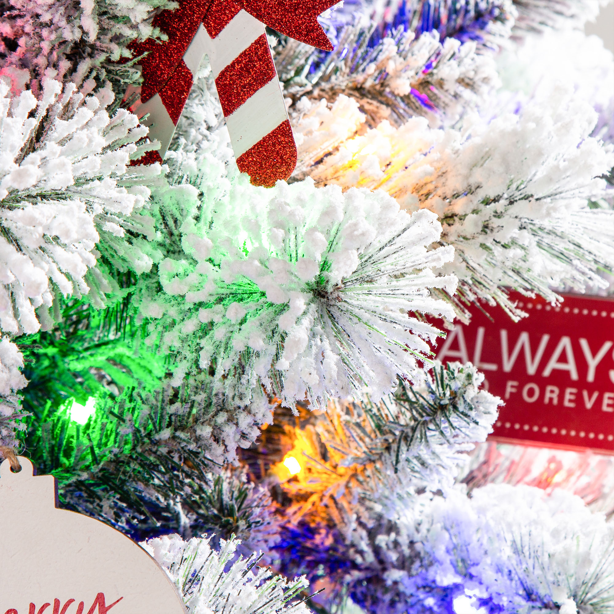3 ft. Pre-Lit Glistening Pine Pencil Slim Tree with Clear Lights main image 0