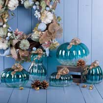 Glass Pumpkins Decor