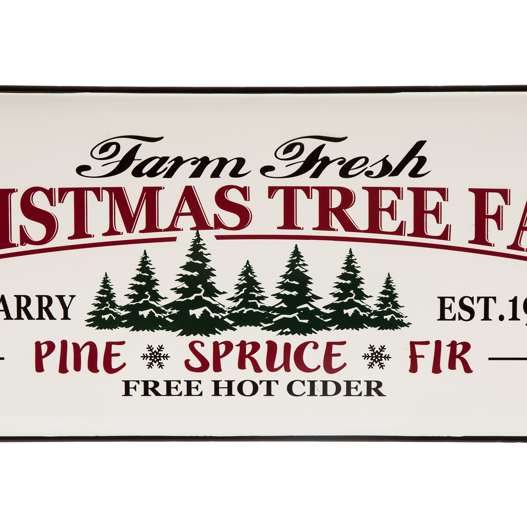 [OFFICIAL] Glitzhome Farmhouse Decor Metal Enamel Tree Farm Sign 43.11"L